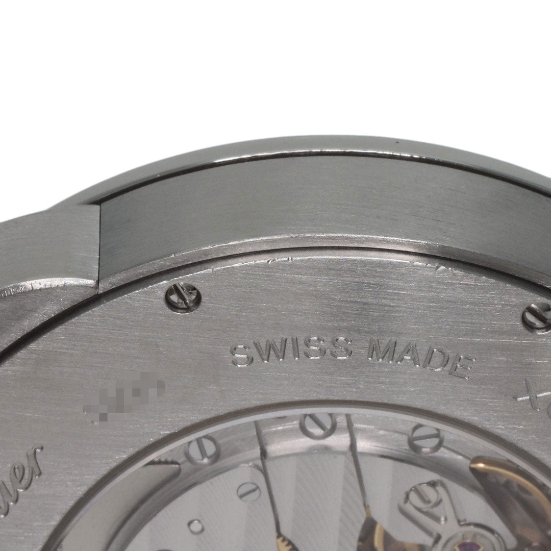 CARTIER Watches Mechanical Automatic W7100014 Stainless Steel, Leather Silver Calibur de Cartier black dial mens Used Authentic