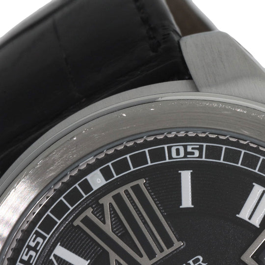 CARTIER Watches Mechanical Automatic W7100014 Stainless Steel, Leather Silver Calibur de Cartier black dial mens Used Authentic