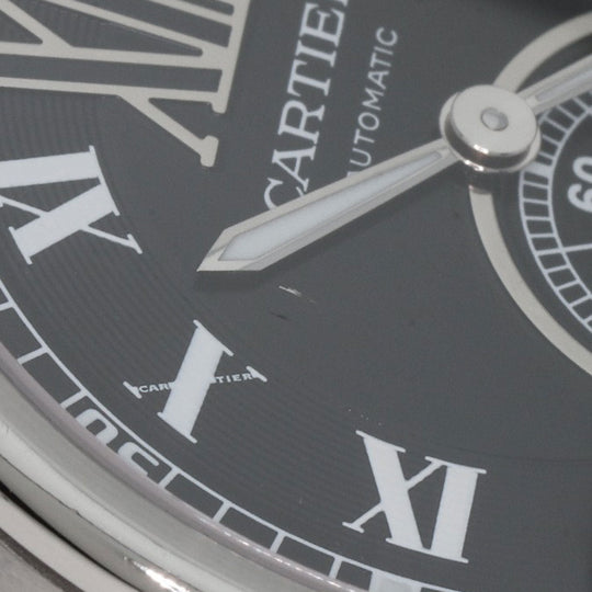 CARTIER Watches Mechanical Automatic W7100014 Stainless Steel, Leather Silver Calibur de Cartier black dial mens Used Authentic