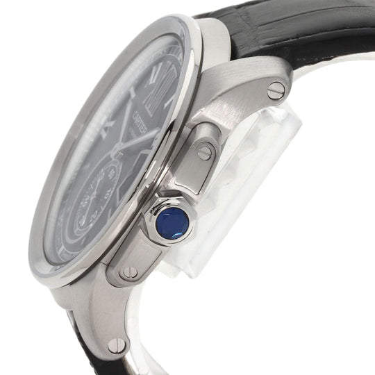 CARTIER Watches Mechanical Automatic W7100014 Stainless Steel, Leather Silver Calibur de Cartier black dial mens Used Authentic
