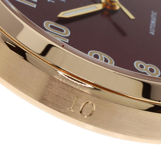 TIFFANY&Co. Watches Mechanical Automatic CT60 37836079 K18PG, leather gold Round face Bordeaux dial mens Used Authentic