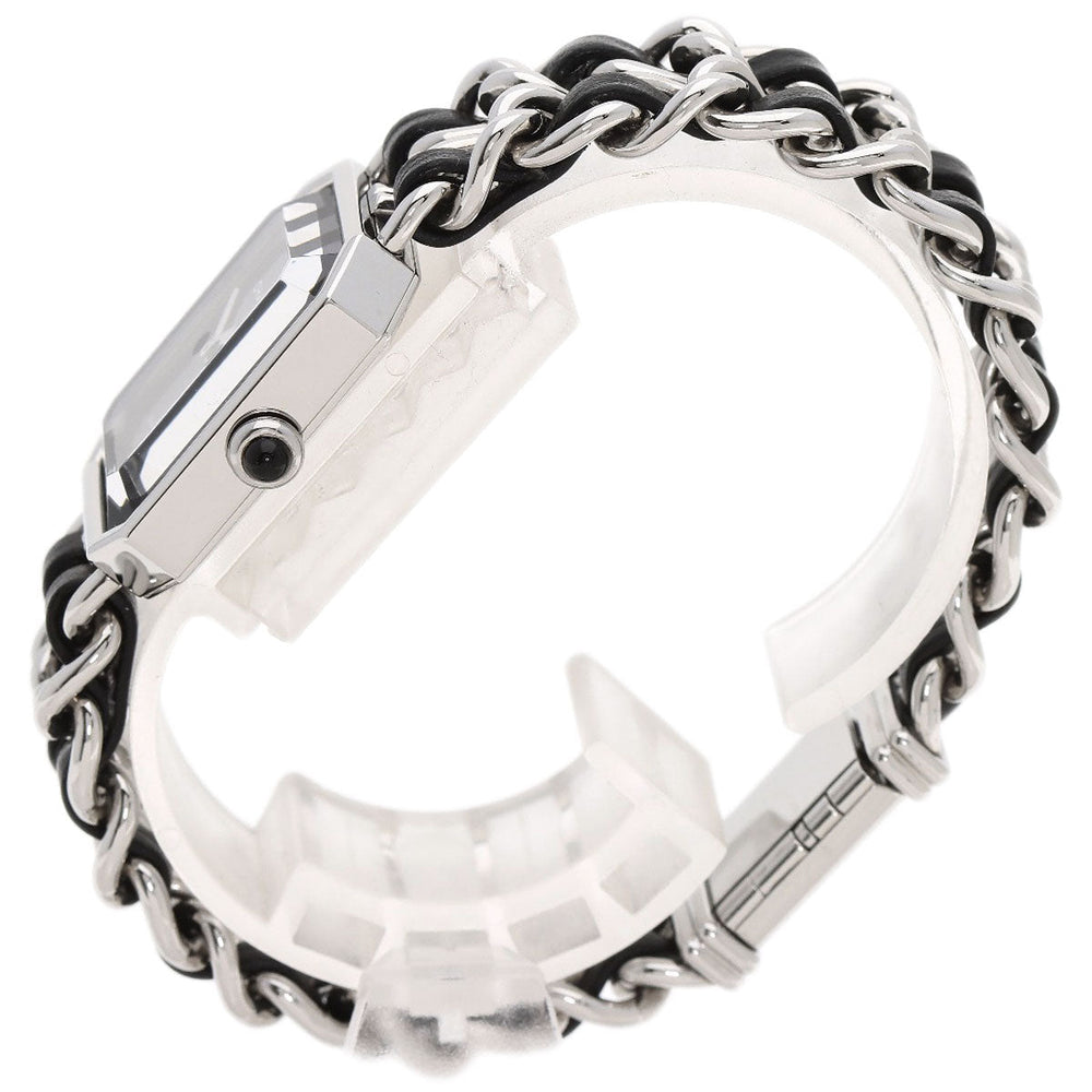 CHANEL Watches Quartz H0451 Stainless Steel, SSxLeather Silver Premiere L black dial Women Used Authentic