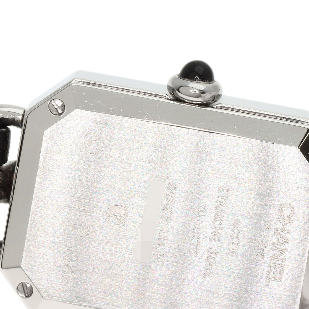 CHANEL Watches Quartz H0451 Stainless Steel, SSxLeather Silver Premiere L black dial Women Used Authentic