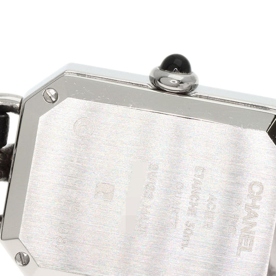 CHANEL Watches Quartz H0451 Stainless Steel, SSxLeather Silver Premiere L black dial Women Used Authentic
