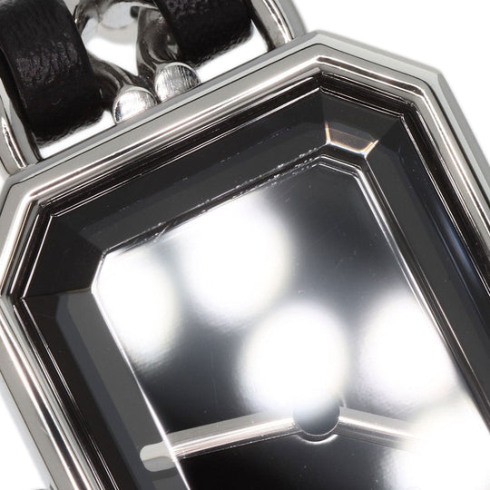 CHANEL Watches Quartz H0451 Stainless Steel, SSxLeather Silver Premiere L black dial Women Used Authentic