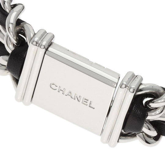 CHANEL Watches Quartz H0451 Stainless Steel, SSxLeather Silver Premiere L black dial Women Used Authentic