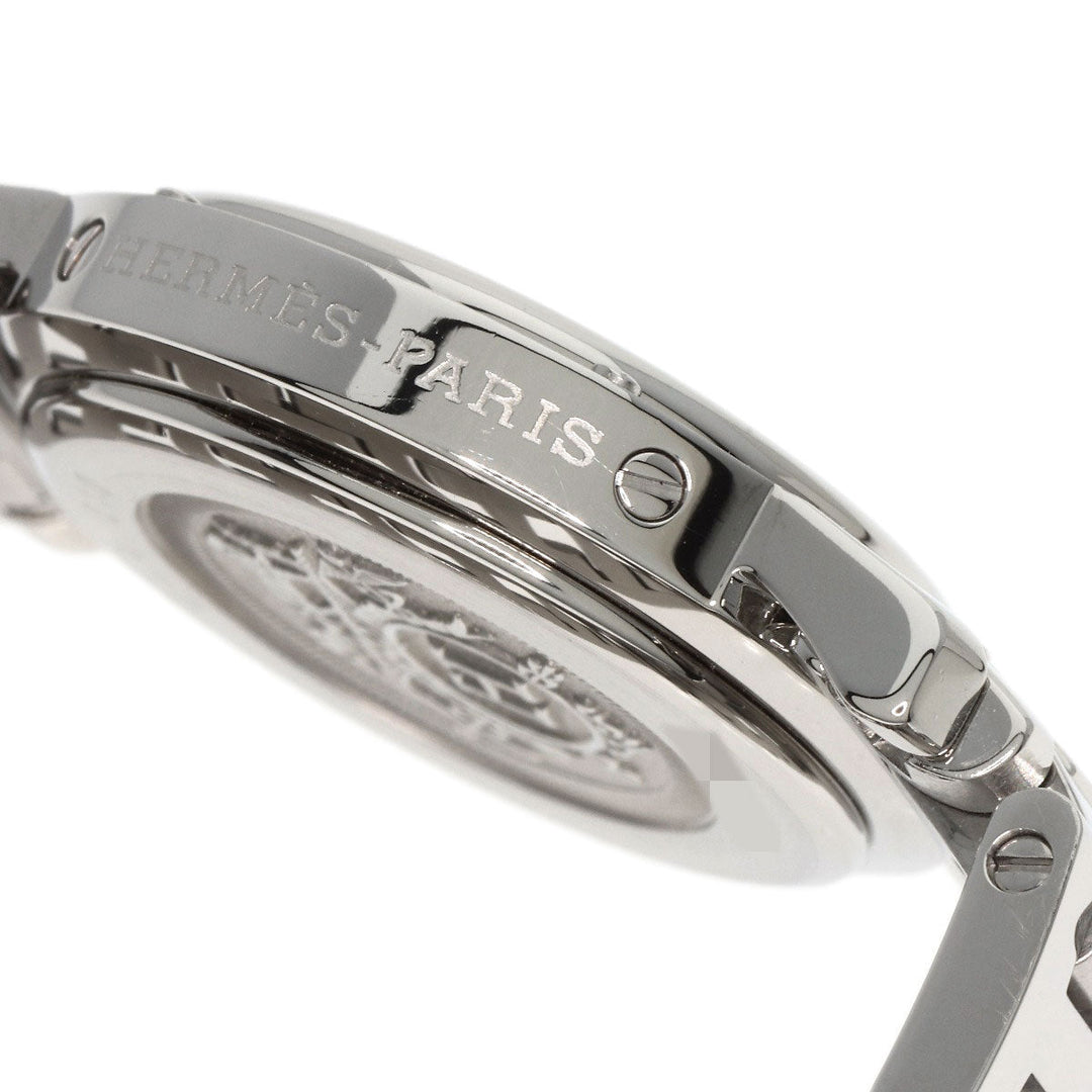 HERMES Watches Quartz CL4.210 Stainless Steel Silver Clipper Nacre White shell dial