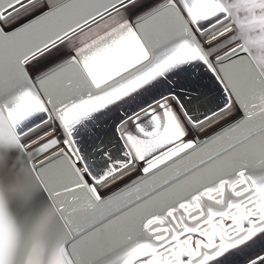 HERMES Watches Quartz CL4.210 Stainless Steel Silver Clipper Nacre White shell dial