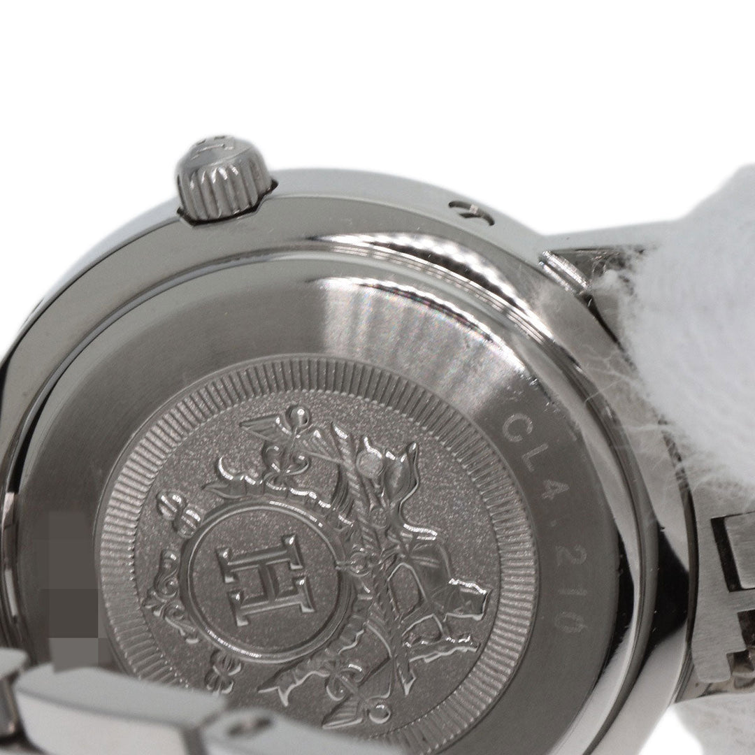 HERMES Watches Quartz CL4.210 Stainless Steel Silver Clipper Nacre White shell dial
