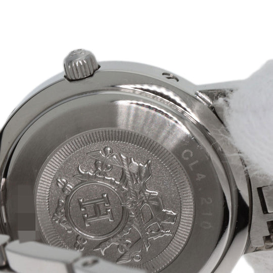 HERMES Watches Quartz CL4.210 Stainless Steel Silver Clipper Nacre White shell dial
