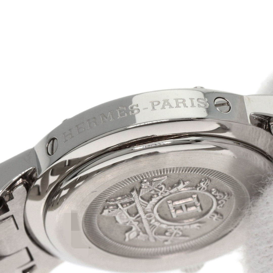 HERMES Watches Quartz CL4.210 Stainless Steel Silver Clipper Nacre White shell dial