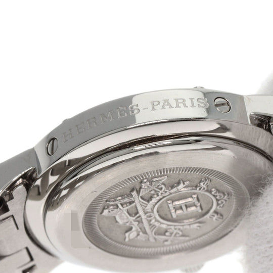 HERMES Watches Quartz CL4.210 Stainless Steel Silver Clipper Nacre White shell dial
