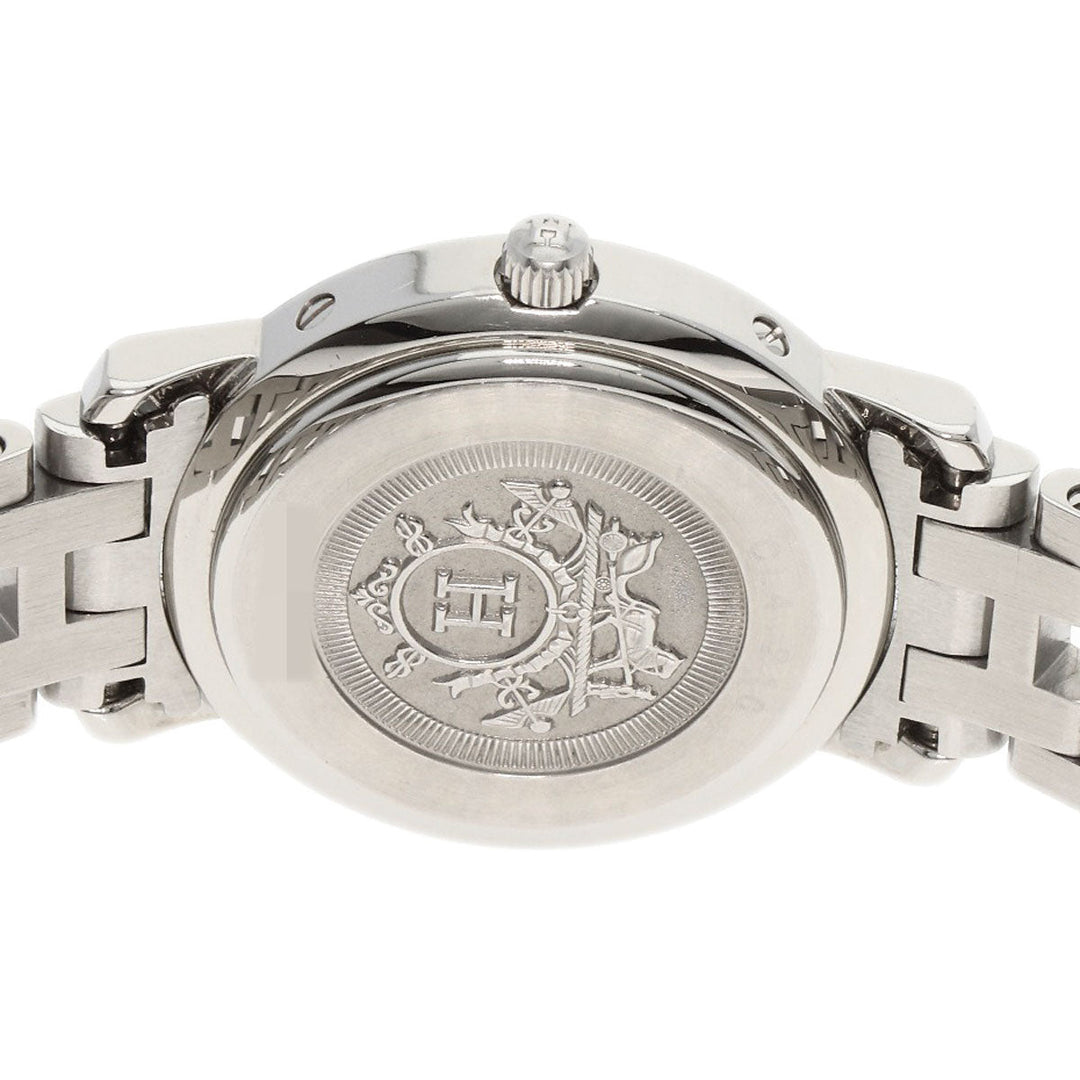 HERMES Watches Quartz CL4.210 Stainless Steel Silver Clipper Nacre White shell dial