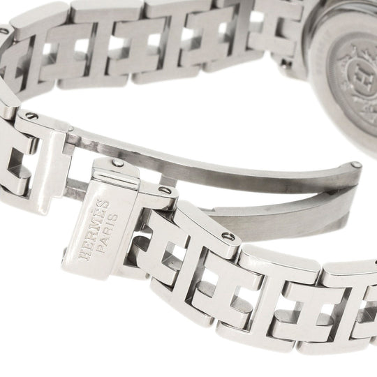 HERMES Watches Quartz CL4.210 Stainless Steel Silver Clipper Nacre White shell dial