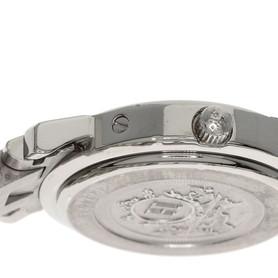 HERMES Watches Quartz CL4.210 Stainless Steel Silver Clipper white dial Women Used Authentic