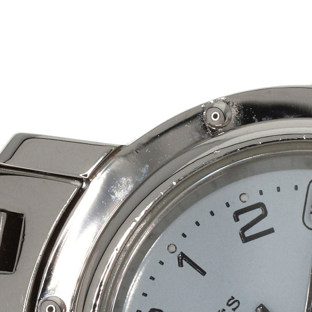 HERMES Watches Quartz CL4.210 Stainless Steel Silver Clipper white dial Women Used Authentic