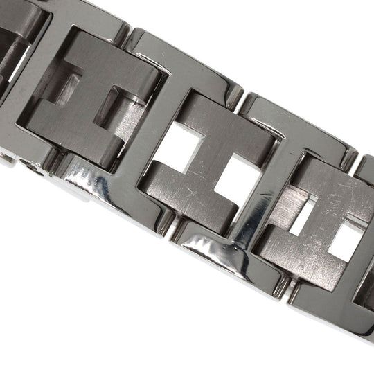 HERMES Watches Quartz CL4.210 Stainless Steel Silver Clipper white dial Women Used Authentic
