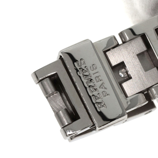 HERMES Watches Quartz CL4.210 Stainless Steel Silver Clipper white dial Women Used Authentic