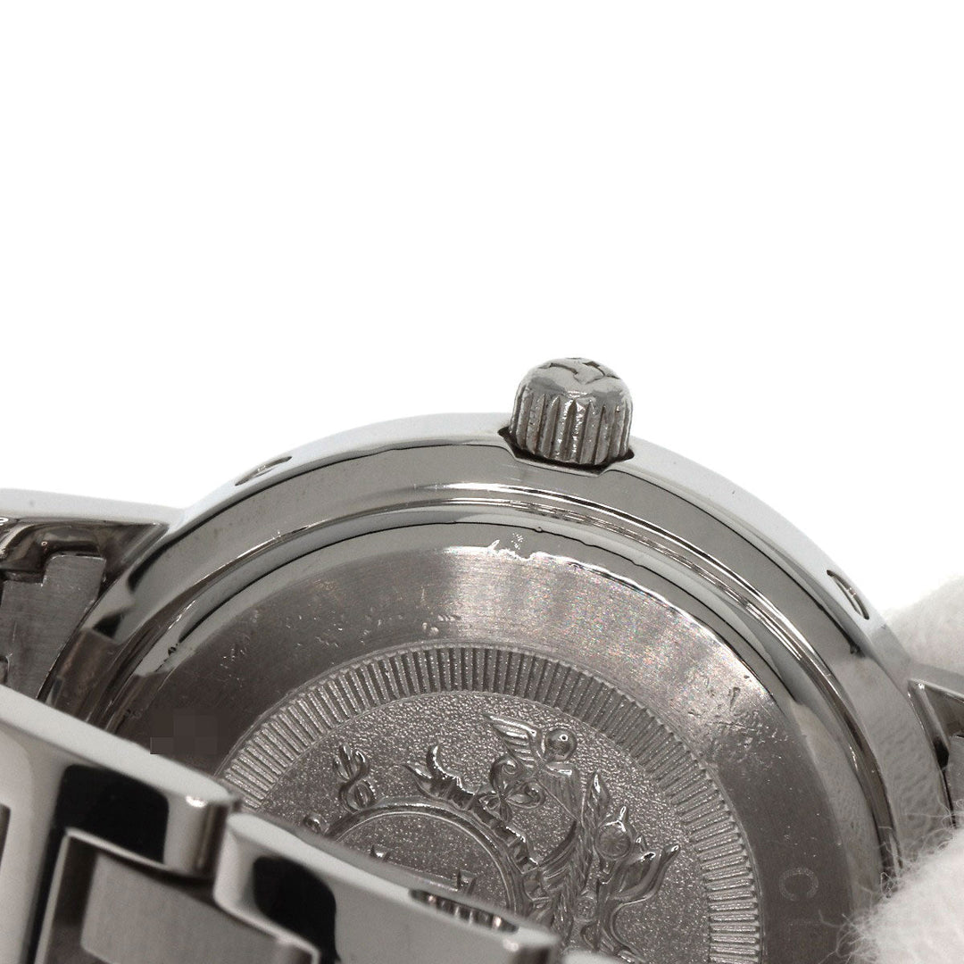 HERMES Watches Quartz CL4.210 Stainless Steel Silver Clipper white dial Women Used Authentic