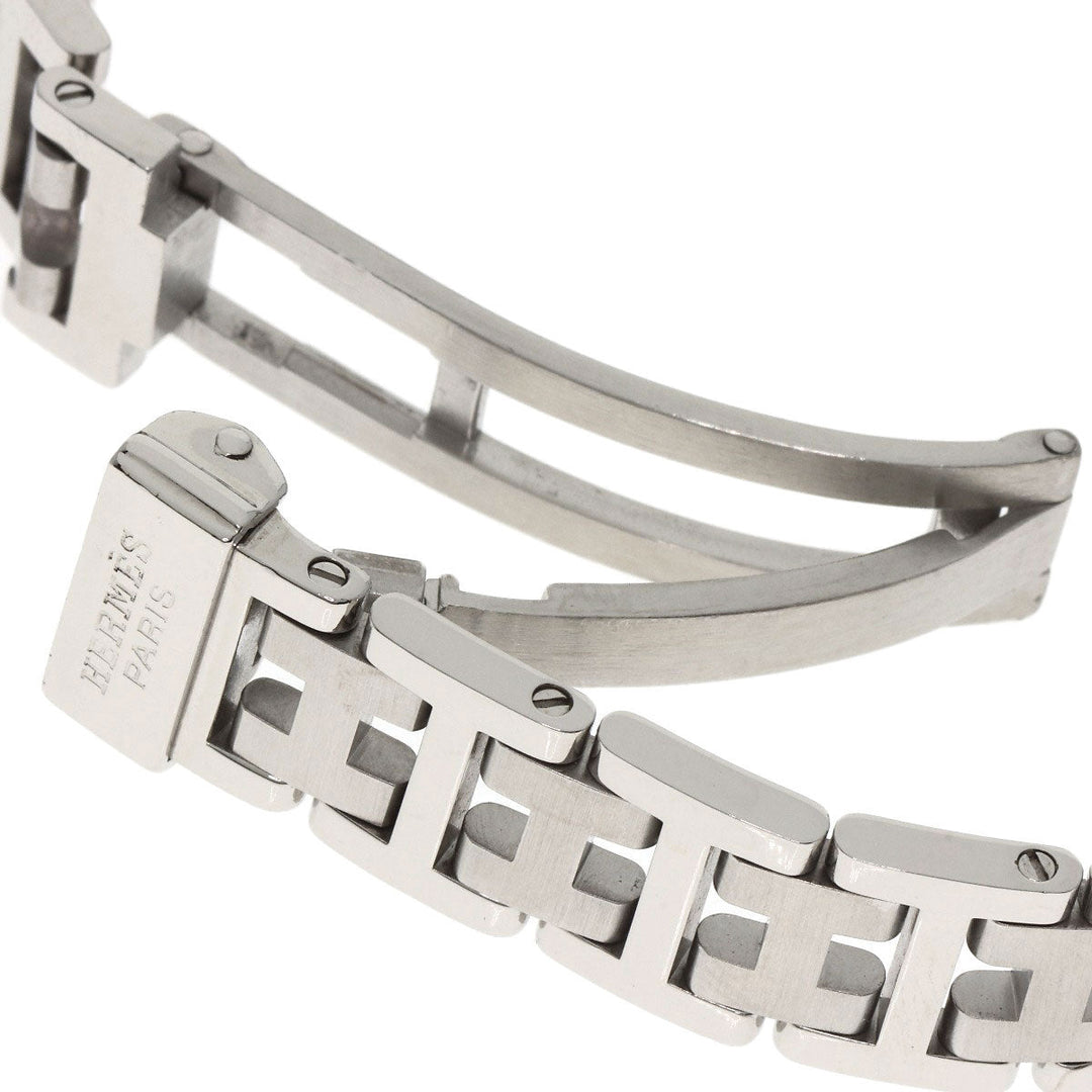 HERMES Watches Quartz CL4.210 Stainless Steel Silver Clipper white dial Women Used Authentic