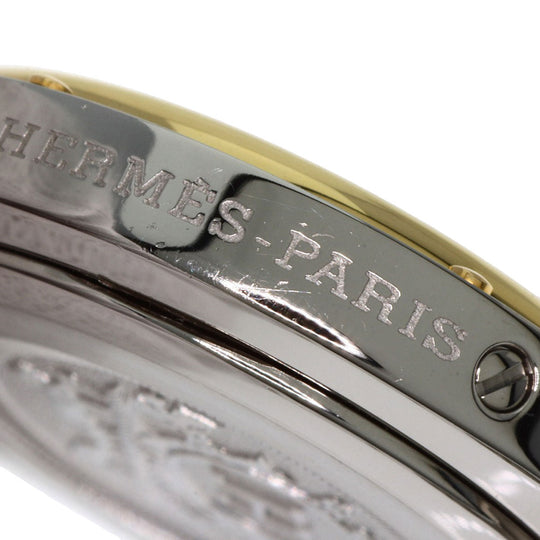 HERMES Watches Quartz CL4.220 Stainless Steel Silver Clipper white dial