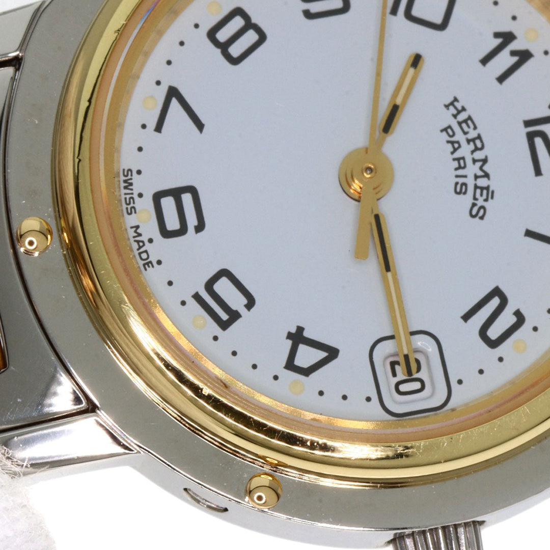 HERMES Watches Quartz CL4.220 Stainless Steel Silver Clipper white dial
