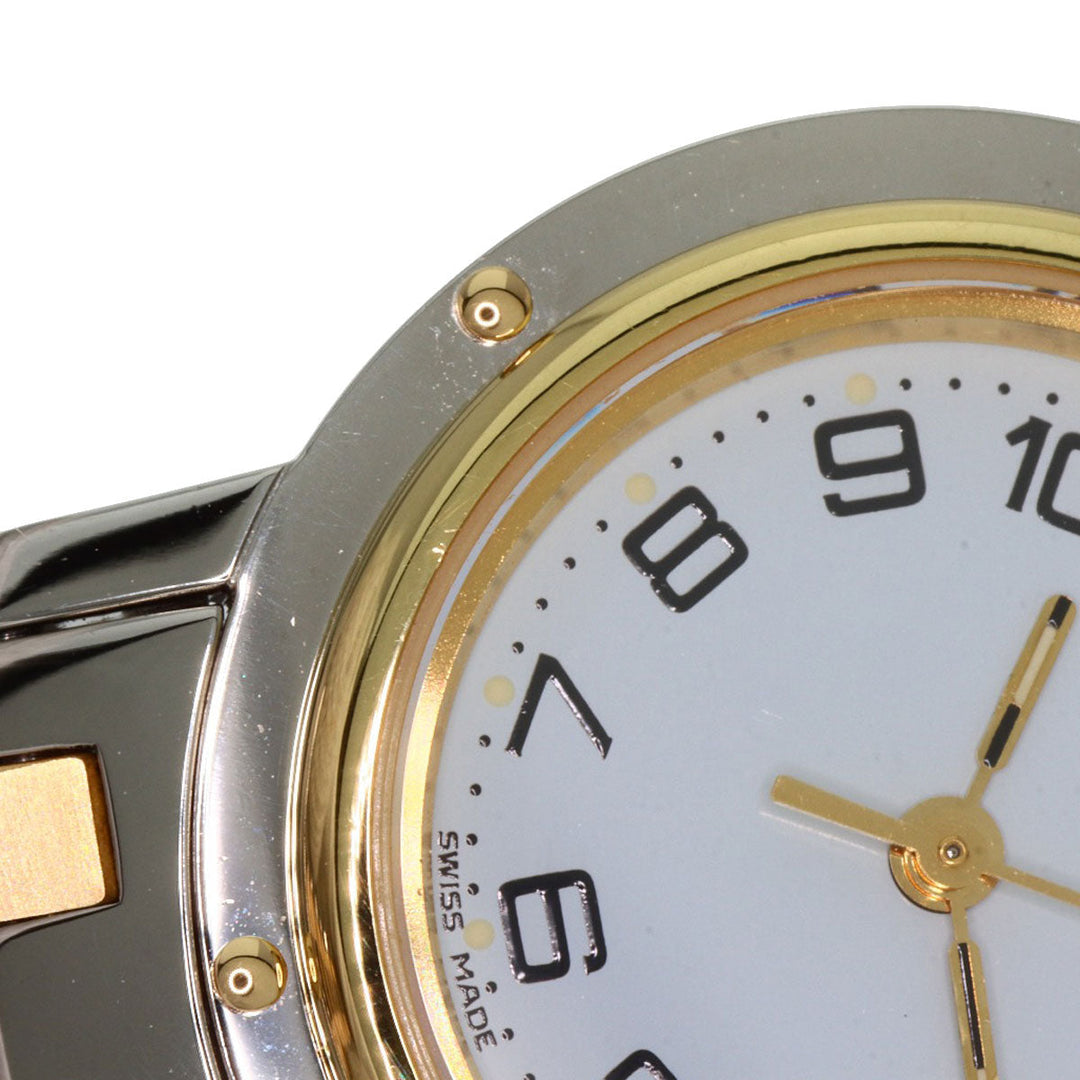 HERMES Watches Quartz CL4.220 Stainless Steel Silver Clipper white dial