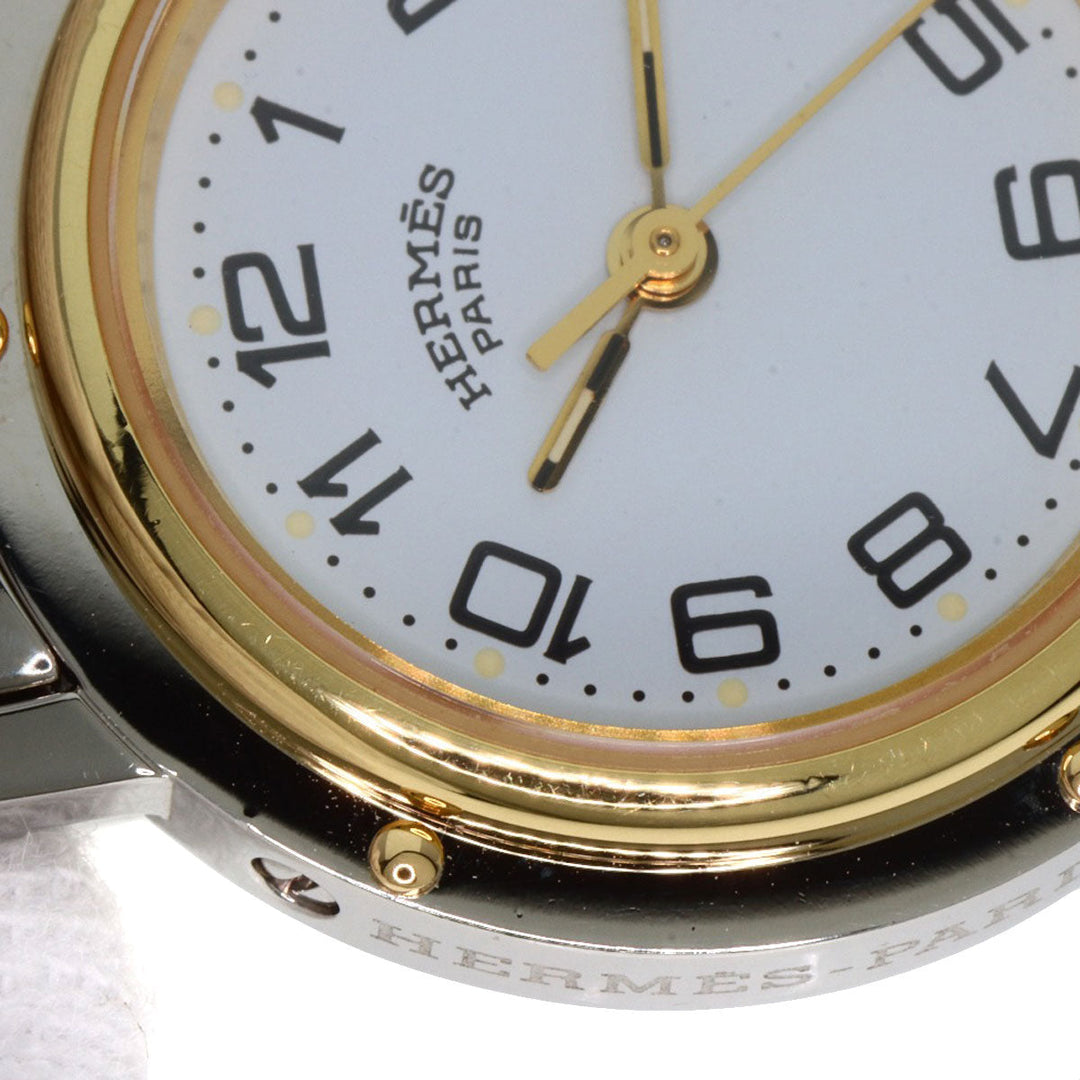 HERMES Watches Quartz CL4.220 Stainless Steel Silver Clipper white dial