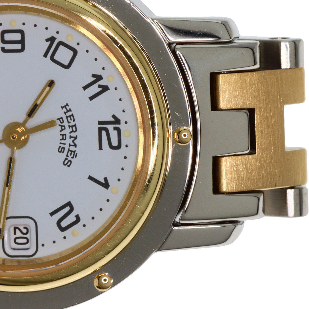 HERMES Watches Quartz CL4.220 Stainless Steel Silver Clipper white dial