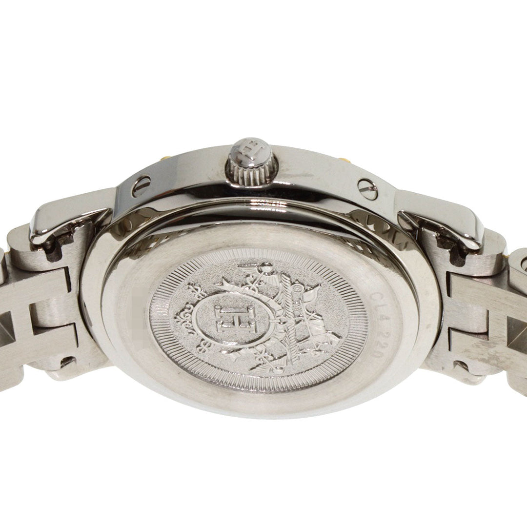HERMES Watches Quartz CL4.220 Stainless Steel Silver Clipper white dial