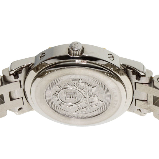 HERMES Watches Quartz CL4.220 Stainless Steel Silver Clipper white dial