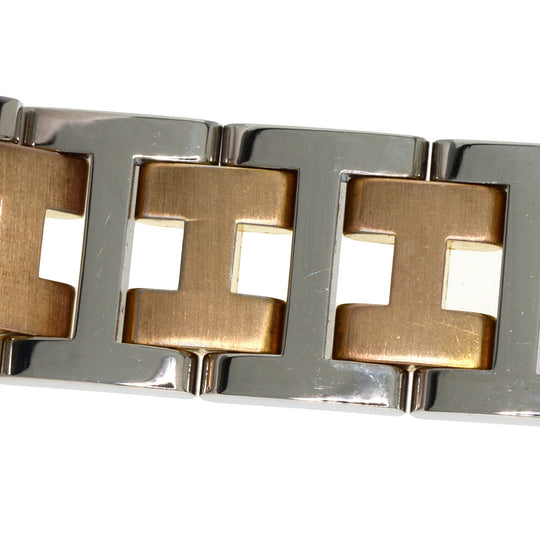 HERMES Watches Quartz CL3.240 Stainless Steel , SSxGP Silver Clipper old type white dial Women Used Authentic