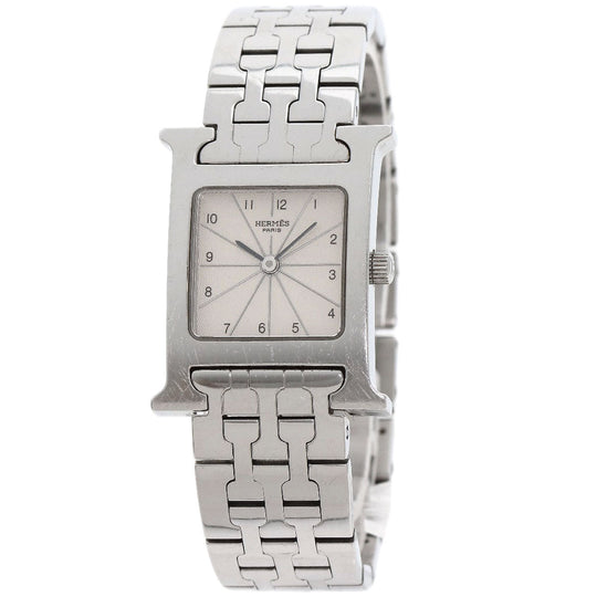 HERMES Watches Quartz HH1.210 Stainless Steel , Stainless Steel Silver H watch Silver dial Women Used Authentic