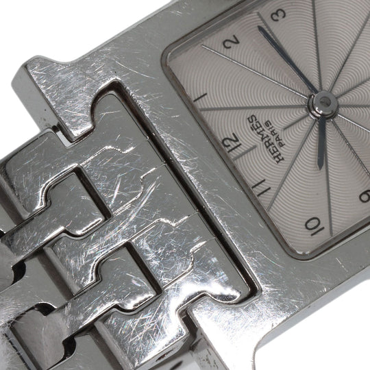 HERMES Watches Quartz HH1.210 Stainless Steel , Stainless Steel Silver H watch Silver dial Women Used Authentic
