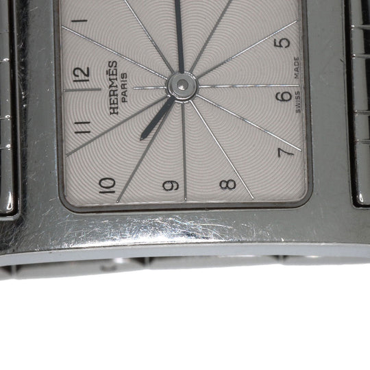 HERMES Watches Quartz HH1.210 Stainless Steel , Stainless Steel Silver H watch Silver dial Women Used Authentic