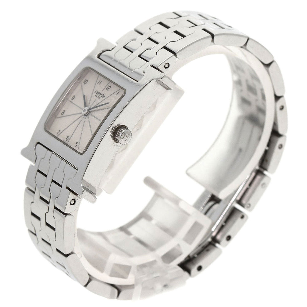 HERMES Watches Quartz HH1.210 Stainless Steel , Stainless Steel Silver H watch Silver dial Women Used Authentic
