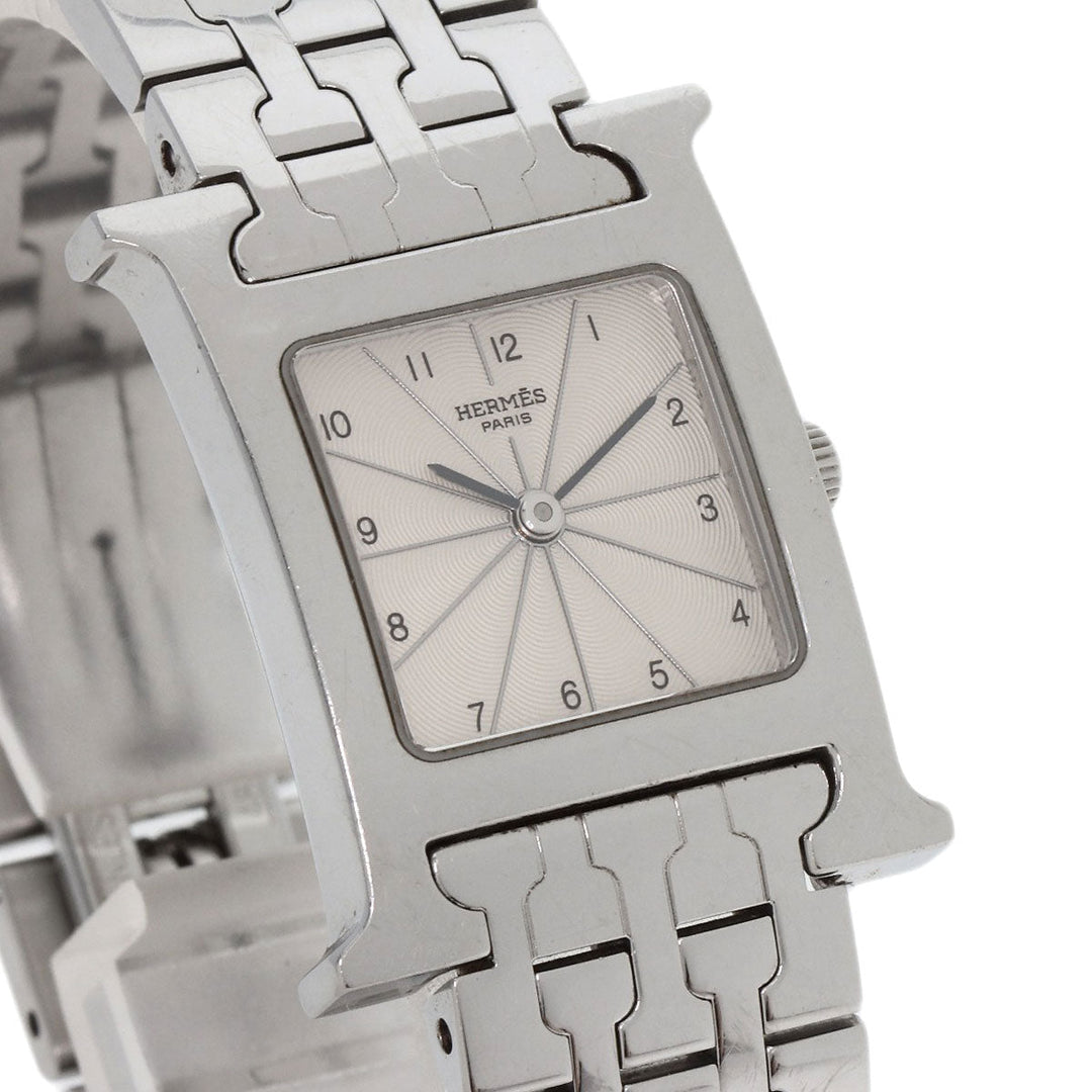 HERMES Watches Quartz HH1.210 Stainless Steel , Stainless Steel Silver H watch Silver dial Women Used Authentic