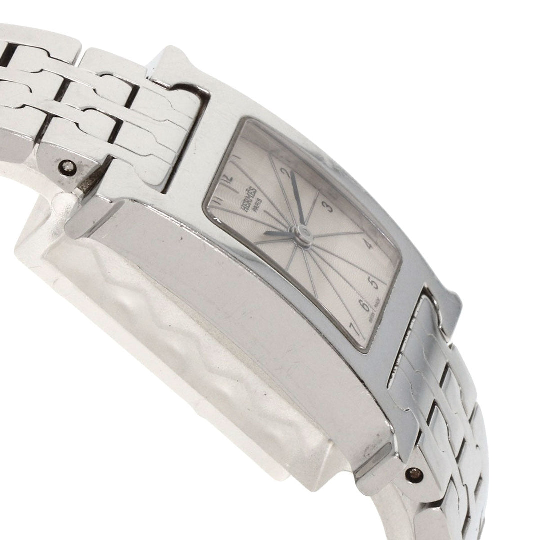 HERMES Watches Quartz HH1.210 Stainless Steel , Stainless Steel Silver H watch Silver dial Women Used Authentic