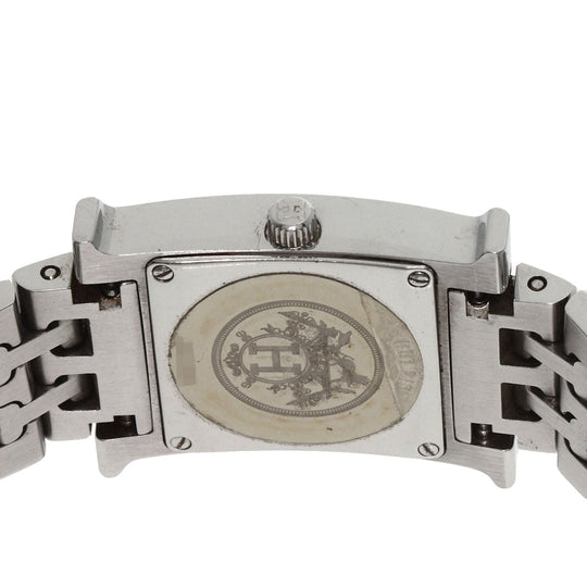 HERMES Watches Quartz HH1.210 Stainless Steel , Stainless Steel Silver H watch Silver dial Women Used Authentic