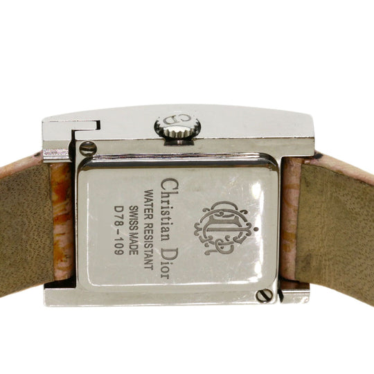 Christian Dior Watches Quartz D78-109 Stainless Steel, Leather Silver Maris Silver dial Women Used Authentic