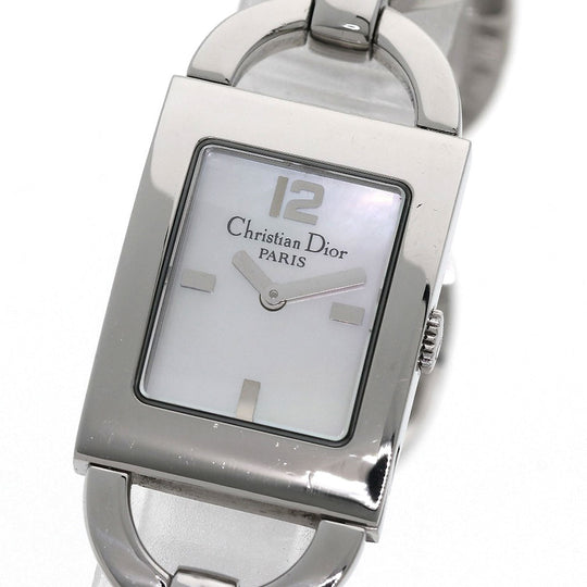 Christian Dior Watches Quartz D78-109 Stainless Steel , Stainless Steel Silver Maris White shell dial Women Used Authentic
