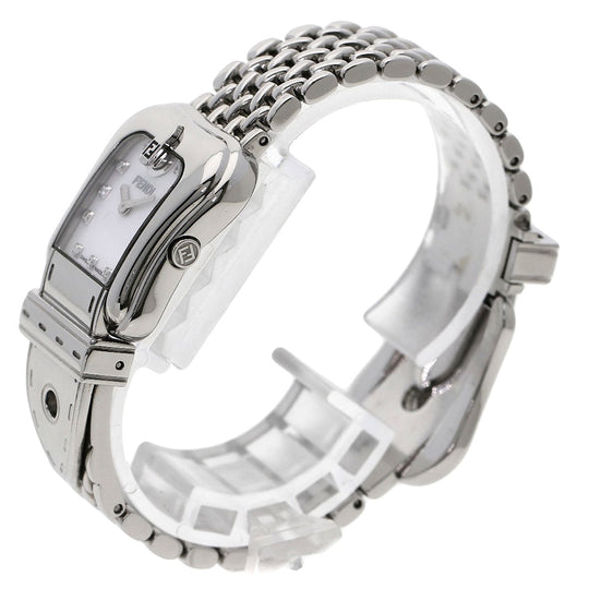 FENDI Watches Quartz 3800L Stainless Steel , Stainless Steel Silver Beefendi White shell dial Women Used Authentic