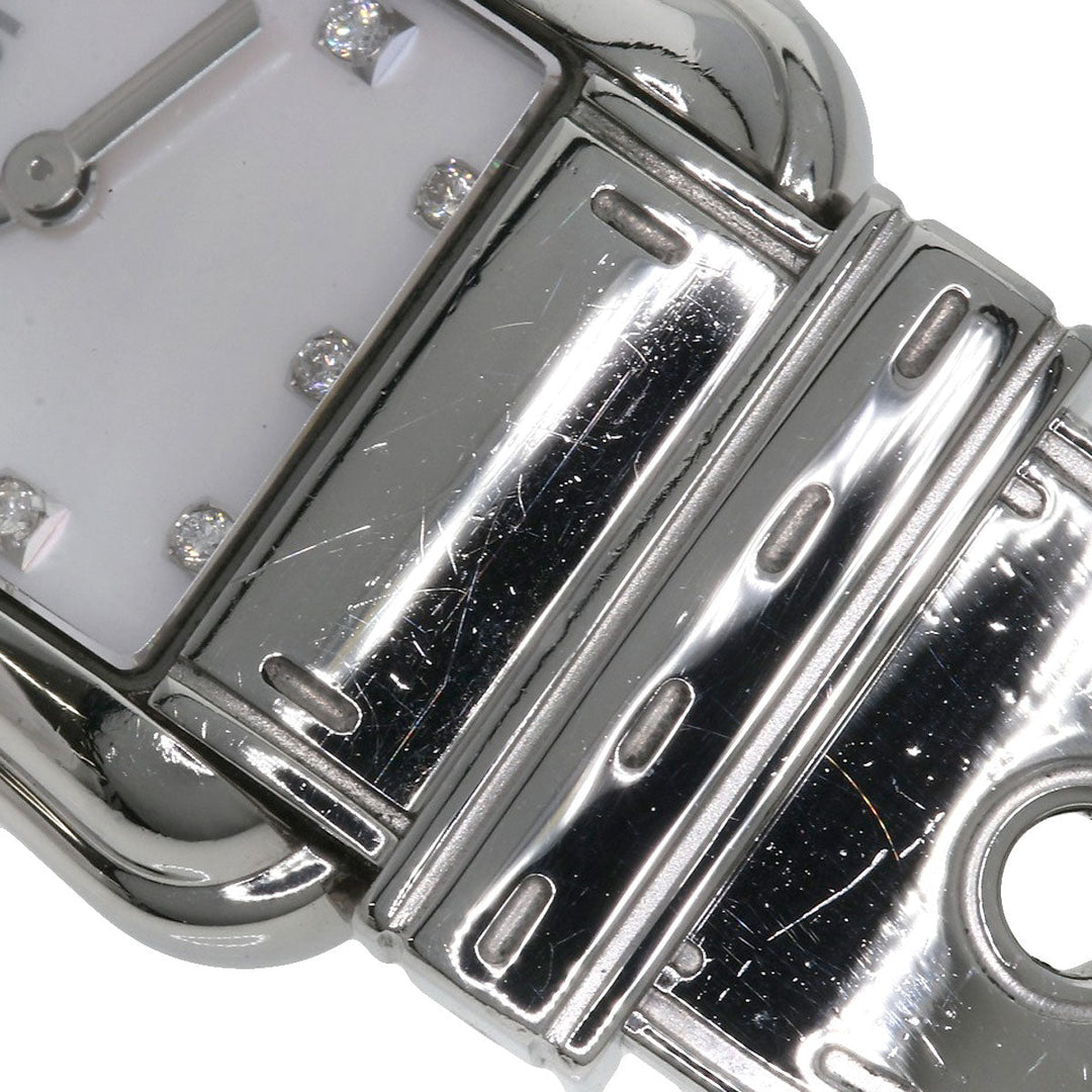 FENDI Watches Quartz 3800L Stainless Steel , Stainless Steel Silver Beefendi White shell dial Women Used Authentic