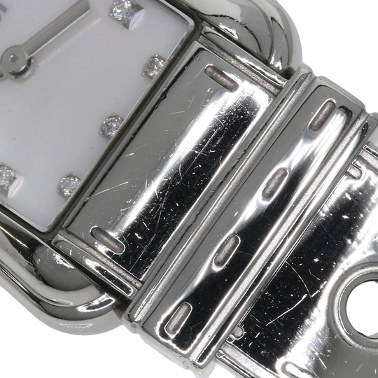 FENDI Watches Quartz 3800L Stainless Steel , Stainless Steel Silver Beefendi White shell dial Women Used Authentic