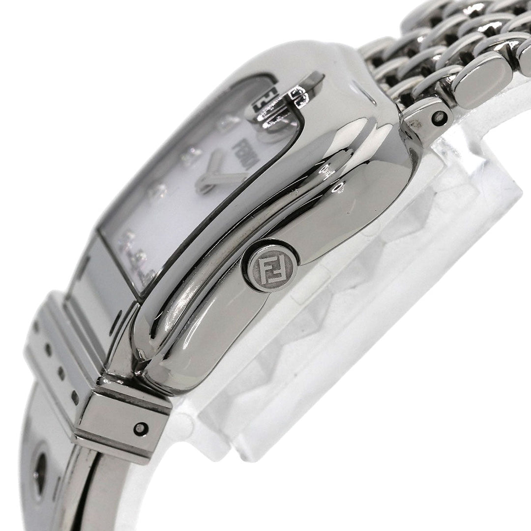FENDI Watches Quartz 3800L Stainless Steel , Stainless Steel Silver Beefendi White shell dial Women Used Authentic