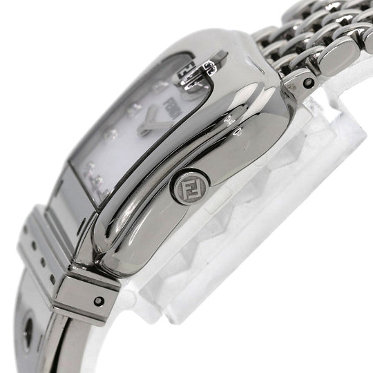 FENDI Watches Quartz 3800L Stainless Steel , Stainless Steel Silver Beefendi White shell dial Women Used Authentic
