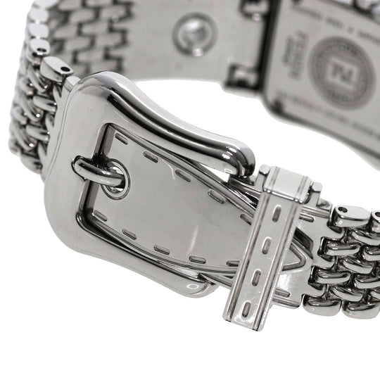 FENDI Watches Quartz 3800L Stainless Steel , Stainless Steel Silver Beefendi White shell dial Women Used Authentic