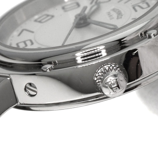 HERMES Watches Quartz CP1.210 Stainless Steel , Stainless Steel Silver Clipper Classic Silver dial Women Used Authentic