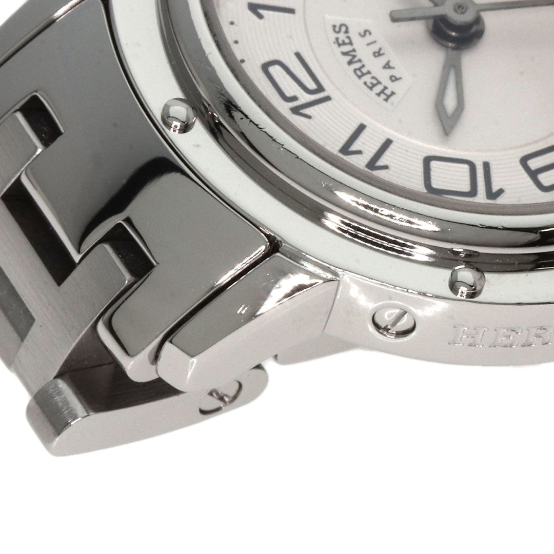 HERMES Watches Quartz CP1.210 Stainless Steel , Stainless Steel Silver Clipper Classic Silver dial Women Used Authentic