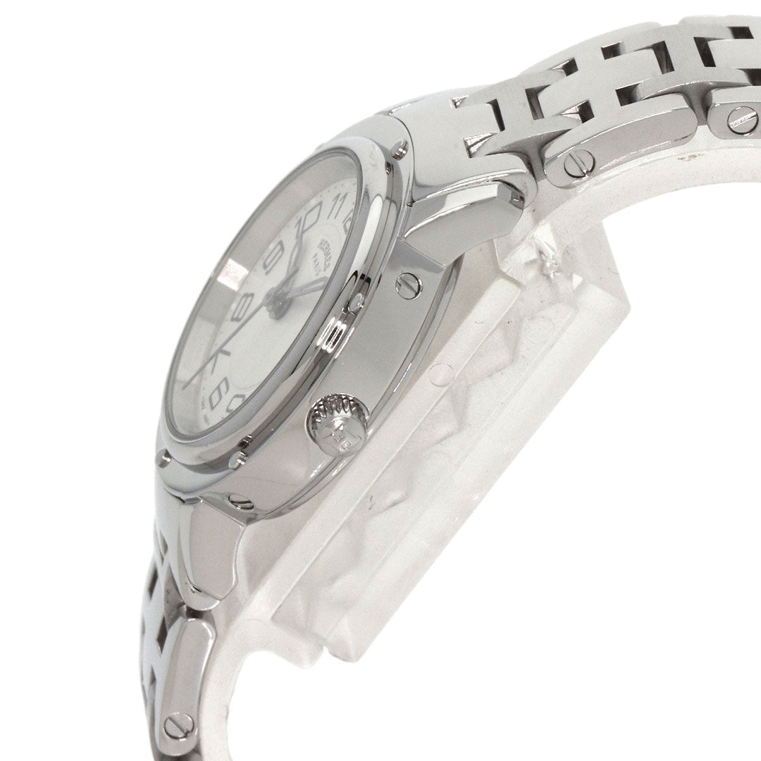 HERMES Watches Quartz CP1.210 Stainless Steel , Stainless Steel Silver Clipper Classic Silver dial Women Used Authentic